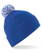 Beechfield Snowstar pompon beanie - Bright royal