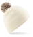 Beechfield Snowstar pompon beanie - Off white