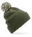 Beechfield Snowstar pompon beanie - Olive green