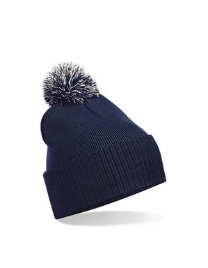Beechfield Snowstar pompon beanie - French navy