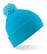 Beechfield Snowstar pompon beanie - Surf blue