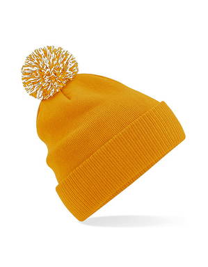 Beechfield Snowstar pompon beanie - Mustard