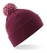 Beechfield Snowstar pompon beanie - Burgundy