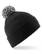 Beechfield Snowstar pompon beanie - Black/white
