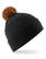Beechfield Snowstar pompon beanie - Black/orange