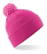 Beechfield Snowstar pompon beanie - Fuchsia