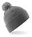 Beechfield Snowstar pompon beanie - Graphite grey