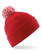 Beechfield Snowstar pompon beanie - Classic red
