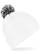 Beechfield Snowstar pompon beanie - White