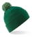 Beechfield Snowstar pompon beanie - Bottle green