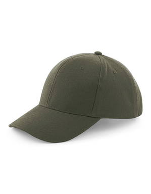 Beechfield Heavy Brushed Cotton 6 panel cap - Olive green
