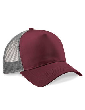 Beechfield Snapback Trucker cap - Burgundy/light grey