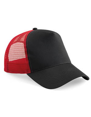 Beechfield Snapback Trucker cap - Black/classic red