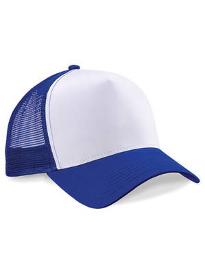 Beechfield Snapback Trucker cap - Bright royal/white