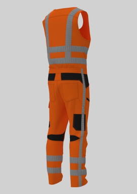 RWS 4-Wege-Stretch-Bodyhose - Fluoreszierendes Orange