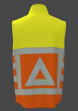 RWS traffic controller stretch bodywarmer - Neon orange / neon gelb