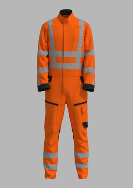 RWS 4-Wege-Stretch-Overall - Fluoreszierendes Orange