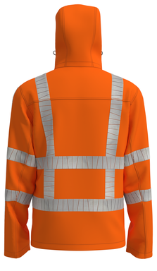 RWS gevoerde stretch softshelljas - Fluo oranje 