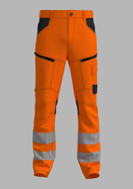 RWS 4-Wege-Stretch-Arbeitshose - Fluoreszierendes Orange