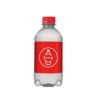 Bronwater 330 ml met draaidop - Transparant/rood