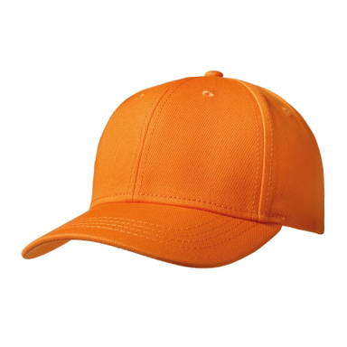 Premium feine Baumwoll-Kappe mit 6 Bahnen - Orange