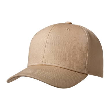 Premium feine Baumwoll-Kappe mit 6 Bahnen - Khaki