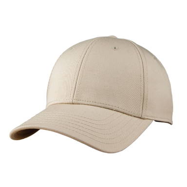 Premium feine Baumwoll-Kappe mit 6 Bahnen - Beige