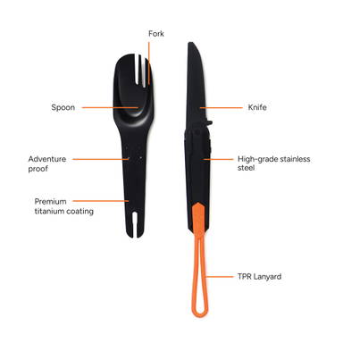 Nordic Drift Trail 4-in-1 outdoor bestek set