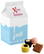 Melkpak met snoep - Wit
