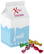 Melkpak met snoep - Wit