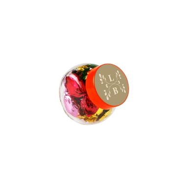 Glas Bonbonglas 50 ml - Transparent/orange