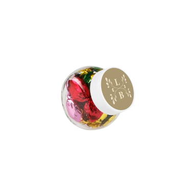 Glas Bonbonglas 50 ml - Transparent/weiß