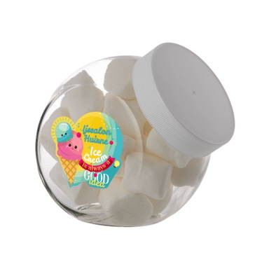 Glas Bonboniere 900 ml - Weiß