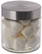 Rechte glazen snoeppot 900 ml met embossing - Transparant