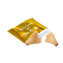Fortune cookie in printed foil