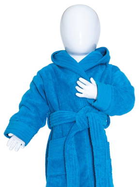 Peignoir bébé avec capuche | 340 g/m2 - Turquoise
