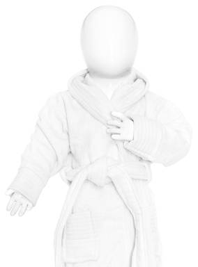 Peignoir bébé avec capuche | 340 g/m2 - White