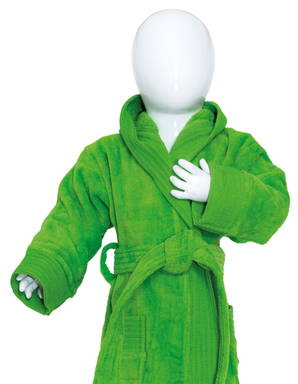 Peignoir bébé avec capuche | 340 g/m2 - Lime green
