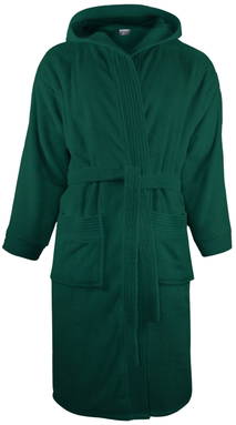Hooded bathrobe | 340 g/m2 - Dark green