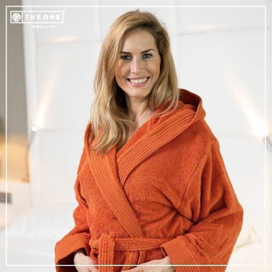 Hooded bathrobe | 340 g/m2 - Anthracite