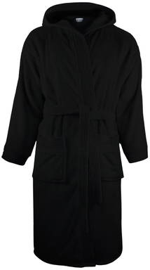 Hooded bathrobe | 340 g/m2 - Black