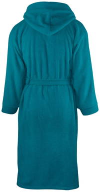 Hooded bathrobe | 340 g/m2 - Turquoise