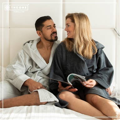 Hooded bathrobe | 340 g/m2 - Anthracite
