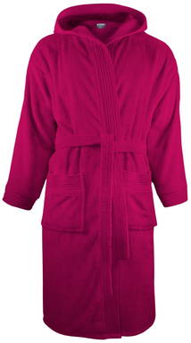 Hooded bathrobe | 340 g/m2 - Magenta