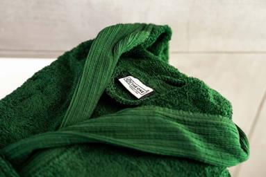 Hooded bathrobe | 340 g/m2 - Anthracite