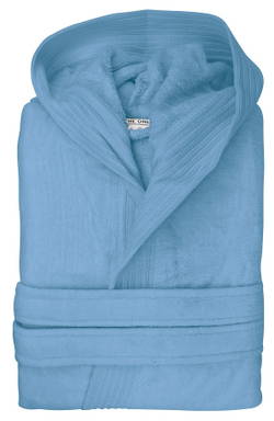 Velour Hooded Robe | 450 gsm - Aqua azure