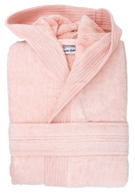 Velour Hooded Robe | 450 gsm - Salmon