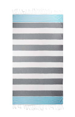 Hamam-Tuch Marine | 100 x 180 cm | 150 g/m2 - Anthrazit/türkis