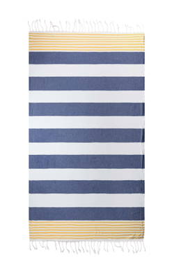Hamam-Tuch Marine | 100 x 180 cm | 150 g/m2 - Marineblau/Gold