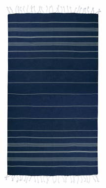 Basic hammam towel | 100 x 180 cm | 150 g/m2 - Navy blue/white